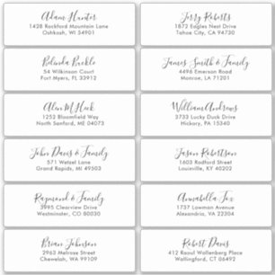 Adesivo Rótulo de Endereço Moderno Mínimo Elegante