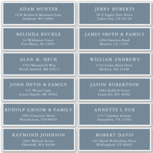 Adesivo Rótulo de Endereço Moderno Mínimo Elegante