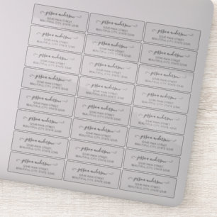 Adesivo Rótulo de Endereço Transparente de Cálculo de S