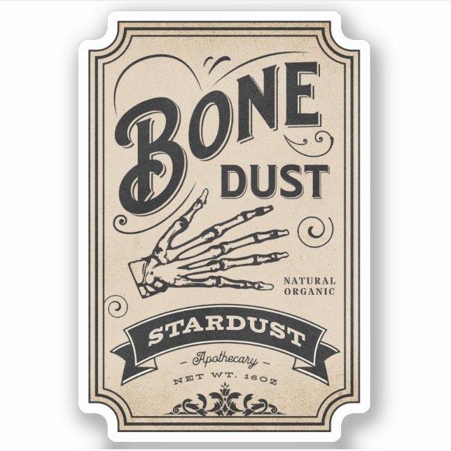 Adesivo Rótulo de Frasco de Apothecary Poção de Bruxas do  (Frente)