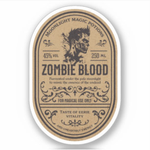 Adesivo Rótulo de Frasco de Apothecary Poção de Bruxas do