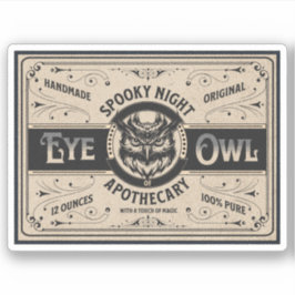 Adesivo Rótulo de Frasco de Apothecary Poção de Bruxas do 