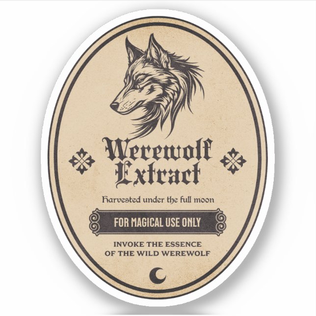 Adesivo Rótulo de Frasco de Apothecary Poção de Bruxas do  (Frente)