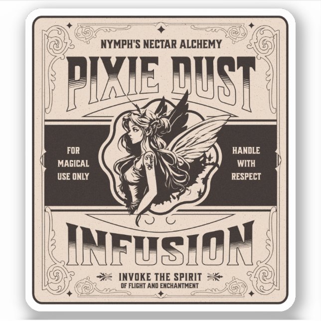 Adesivo Rótulo de Frasco de Apothecary Poção de Bruxas do  (Frente)