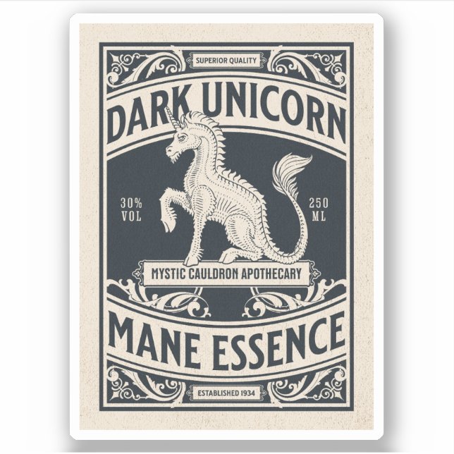 Adesivo Rótulo de Frasco de Apothecary Poção de Bruxas do  (Frente)