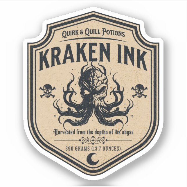 Adesivo Rótulo de Frasco de Apothecary Poção de Bruxas do  (Frente)