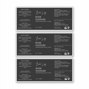 Adesivo Rótulo de Frasco de Dropper Cosmético