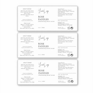 Adesivo Rótulo de Frasco de Dropper Cosmético