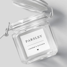 Rótulo de Jar de Especiaria de Cozinha Simples e M