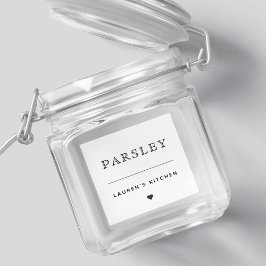 Adesivo Rótulo de Jar de Especiaria de Cozinha Simples e M