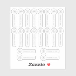 Adesivo Rótulo de logotipo e texto de selo de segurança de