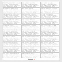 Rótulo de Nome e Endereço do Convidado Moderno