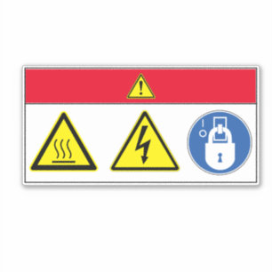 Adesivo Rótulo De Perigo/Superfície Quente Dd2