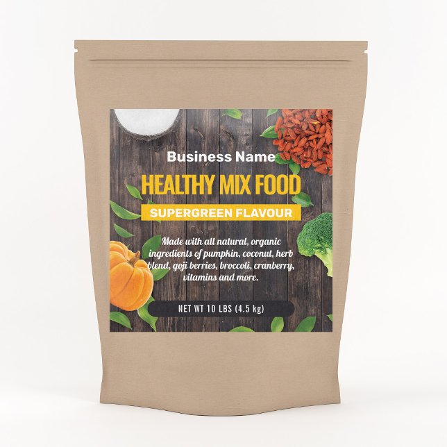 Adesivo Rótulo de Produto de Comida Saudável Orgânico (Criador carregado)