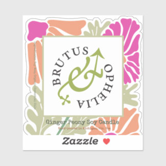 Adesivo Rótulo de Produto Floral de Vinil Personalizado co