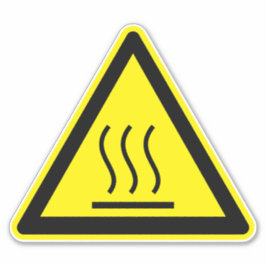 Adesivo Rótulo de superfície quente de risco de queimadura