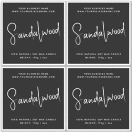 Adesivo Rótulo de vela de cosméticos com script moderno