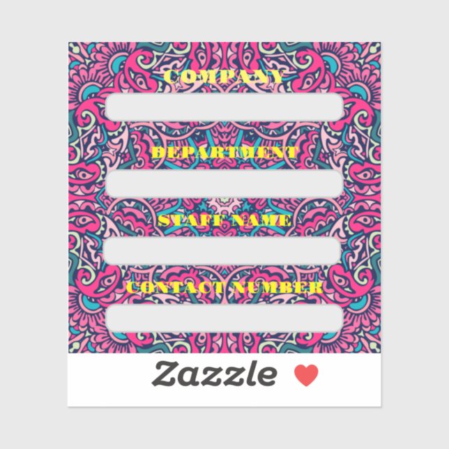 ADESIVO RÓTULO DO FUNCIONARIOS DA EMPRESA (Folha)