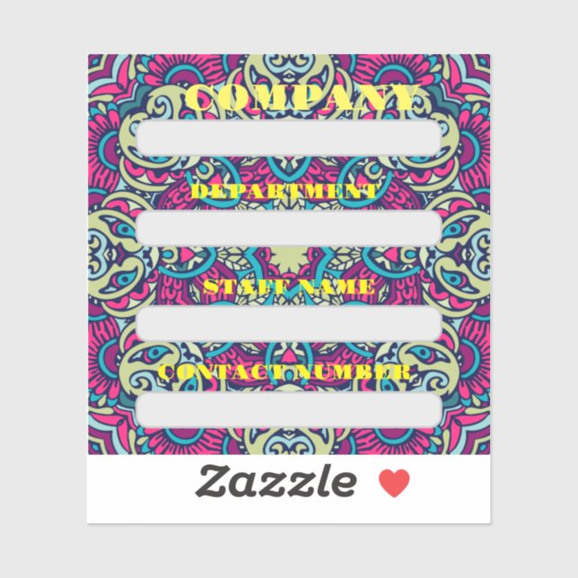 ADESIVO RÓTULO DO FUNCIONARIOS DA EMPRESA (Folha)