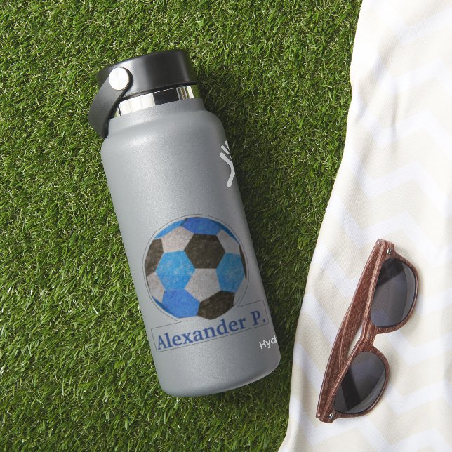 Adesivo Rótulo do nome da bola de futebol infantil (HydroFlask Insitu)