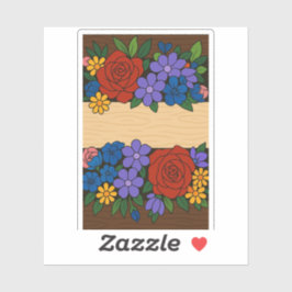 Adesivo Rótulo do nome da flor