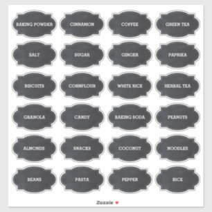 Adesivo Rótulo do Pantry do Estilo de Quadro de Conversaçã