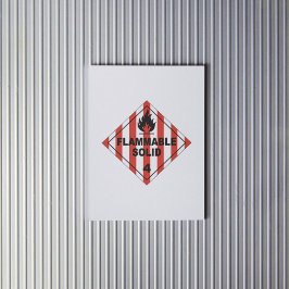 Adesivo Rótulo dos sólidos inflamáveis 4