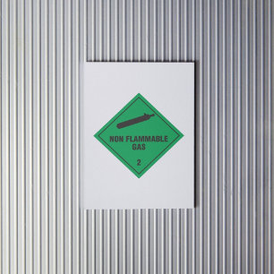 Adesivo Rótulo Gás 2 Não Inflamável