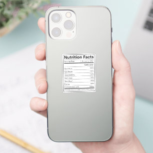 Adesivo Rótulo Personalizado de Fatos Nutricionais