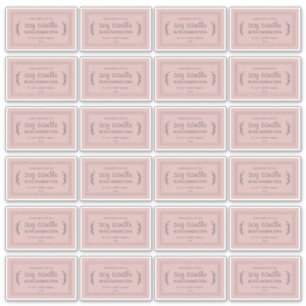 Adesivo Rótulo Rustic Homemade Soy Candle Labels 24x Rosa