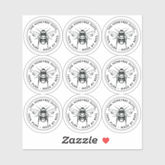 Adesivo Rótulo transparente das abelhas para velas, frasco