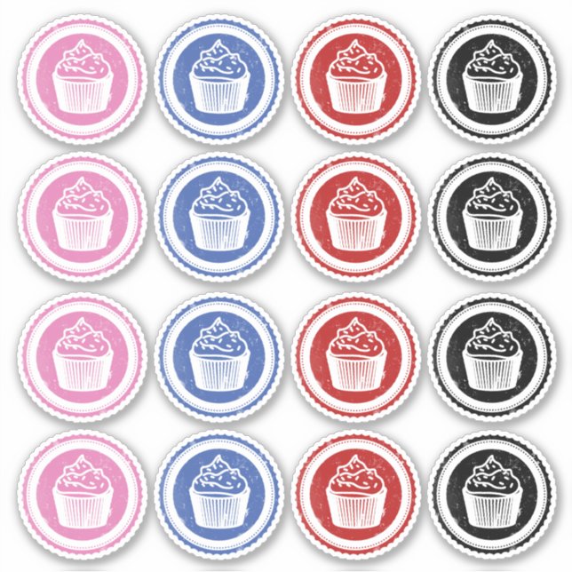 Adesivo Rótulos de cupcakes russos (Frente)