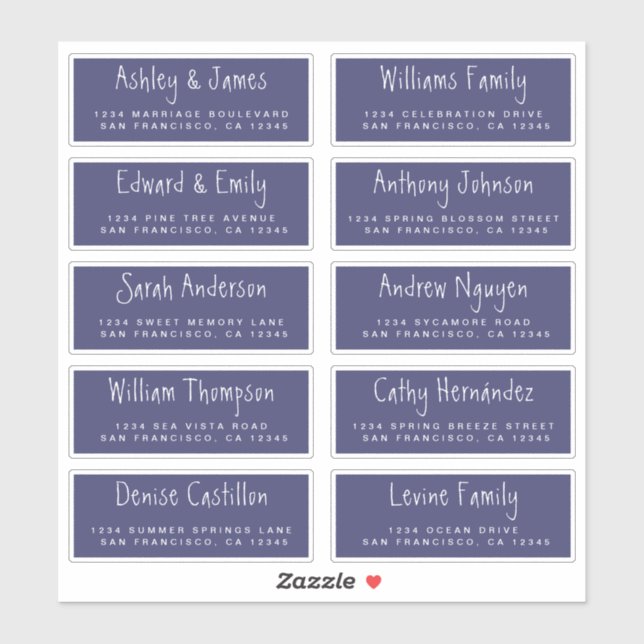 Adesivo Rótulos de Endereço Convidado de Casamento de Scri (Folha)