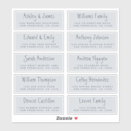 Adesivo Rótulos de Endereço Convidado de Casamento de Scri