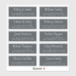 Adesivo Rótulos de Endereço Convidado de Casamento de Scri