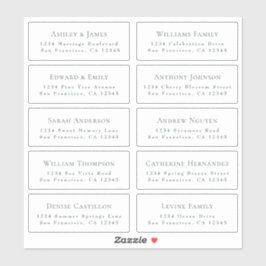 Adesivo Rótulos de Endereço Convidado de Casamento ORDER 6