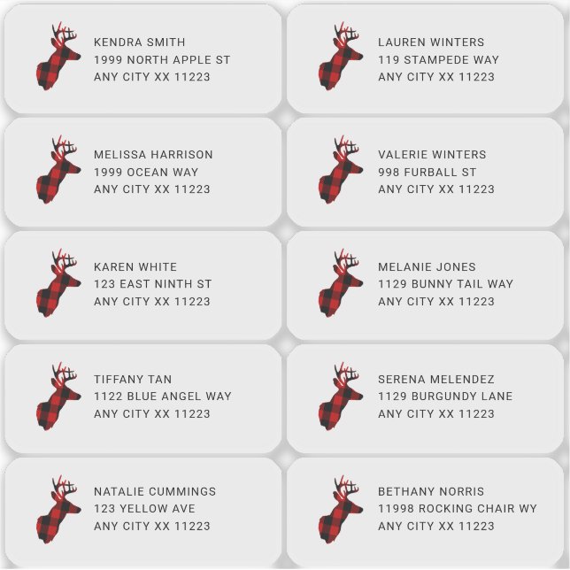 Adesivo Rótulos de Endereço Convidado do Cabeçalho do Lumb (Frente)