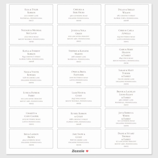 Adesivo Rótulos de Endereço Convidado do Fort Brown (Folha)