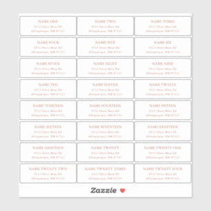 Adesivo Rótulos de Endereço Convidado Terra Cotta