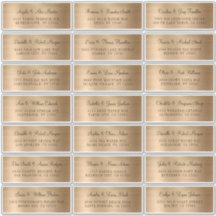 Rótulos de Endereço de Casamento Individual de Fol