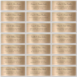 Adesivo Rótulos de Endereço de Casamento Individual de Fol