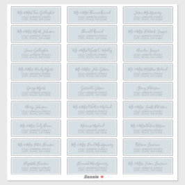 Adesivo Rótulos de Endereço de Convidado Azul Pálido do Sc