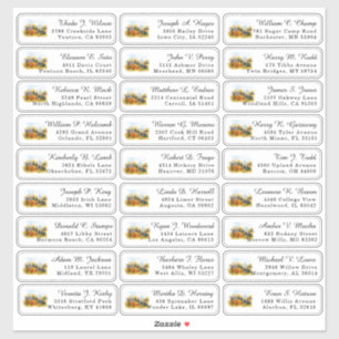 Adesivo Rótulos de Endereço de Convidado do Autumn Pine 