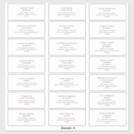 Adesivo Rótulos de endereço de convidado florais de outono