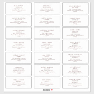 Adesivo Rótulos de endereço de convidado florais de outono