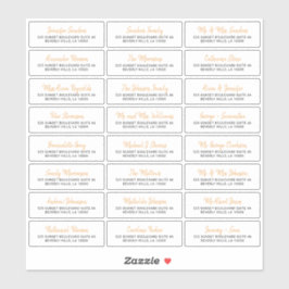 Adesivo Rótulos de endereço de convidado individual de scr