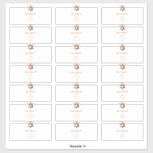 Adesivo Rótulos de Endereço de Convidado Transparentes, Co