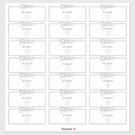 Adesivo Rótulos de Endereço de Convidado Transparentes, Le