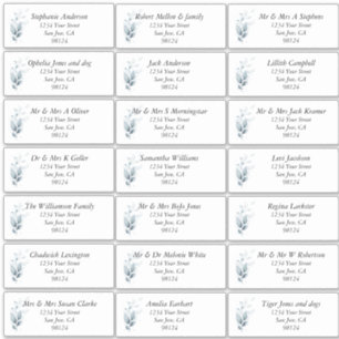 Adesivo Rótulos de Endereço do Nome de Convidado Rustic Bl