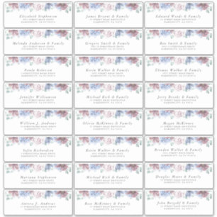 Adesivo Rótulos de Endereço Individual Floral da Mauve Azu